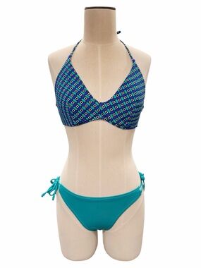 ECHO New York Villa Tile Scoop Top and Caribbean Sea Double Side Tie Bottoms